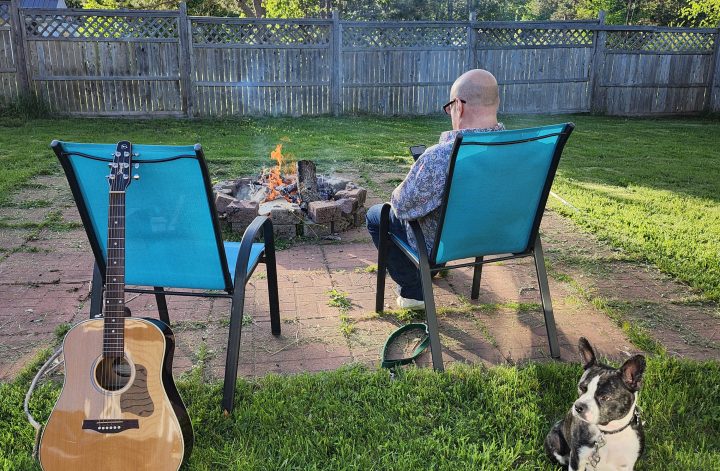 Backyard campfire